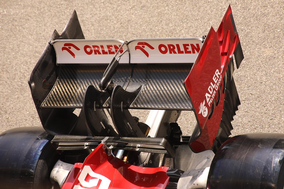 Detalle de alerón trasero del Alfa Romeo Racing C39