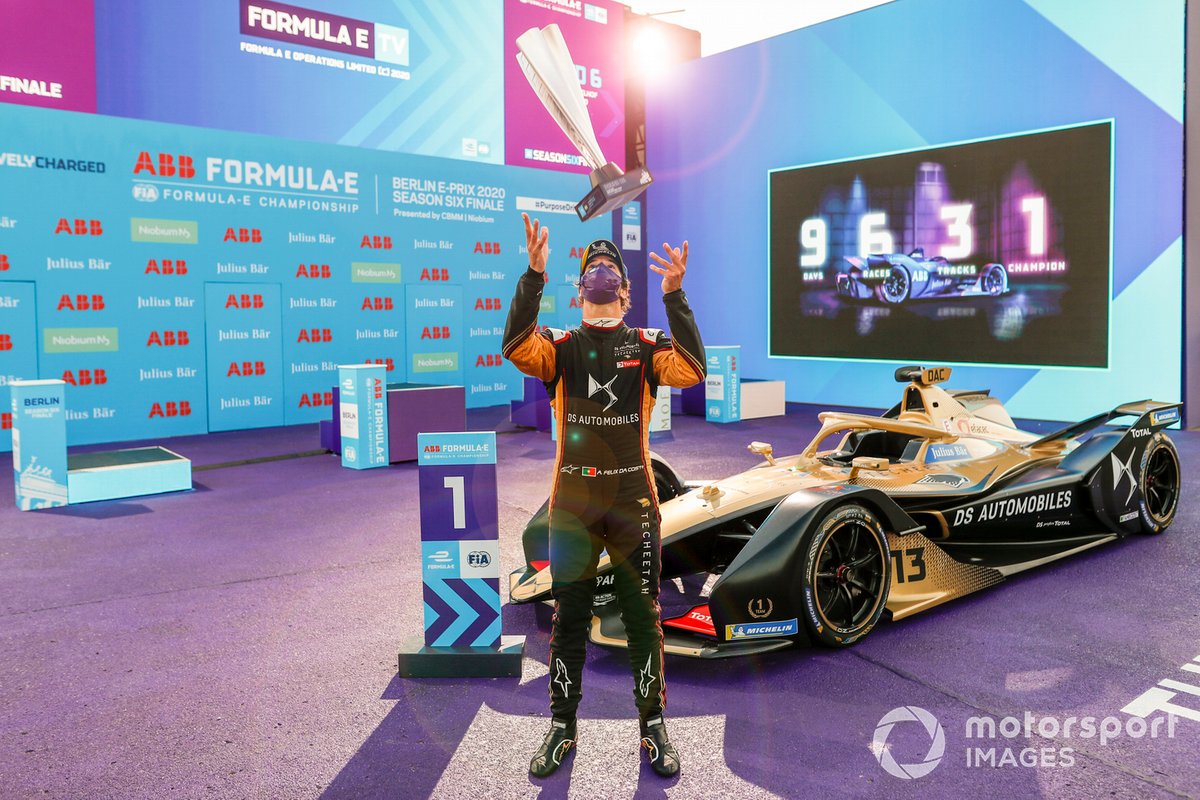 Antonio Felix da Costa, DS Techeetah festeggia la vittoria sul podio