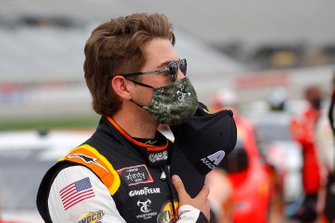 Noah Gragson, JR Motorsports stands for the National Anthem