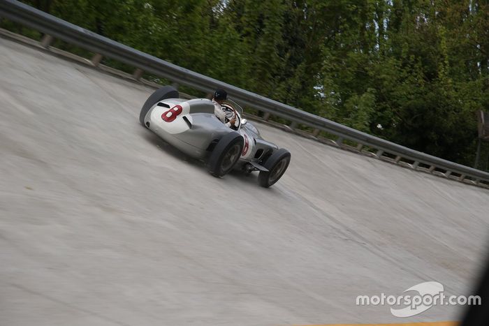 Lewis Hamilton y Sir Stirling Moss en Monza