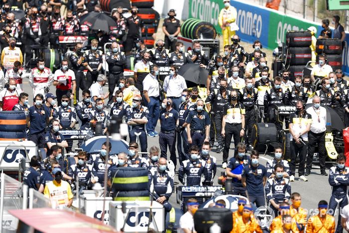 La concurrida parrilla previo a la carrera