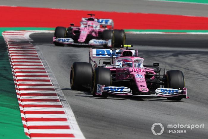 Lance Stroll, Racing Point RP20, Sergio Pérez, Racing Point RP20