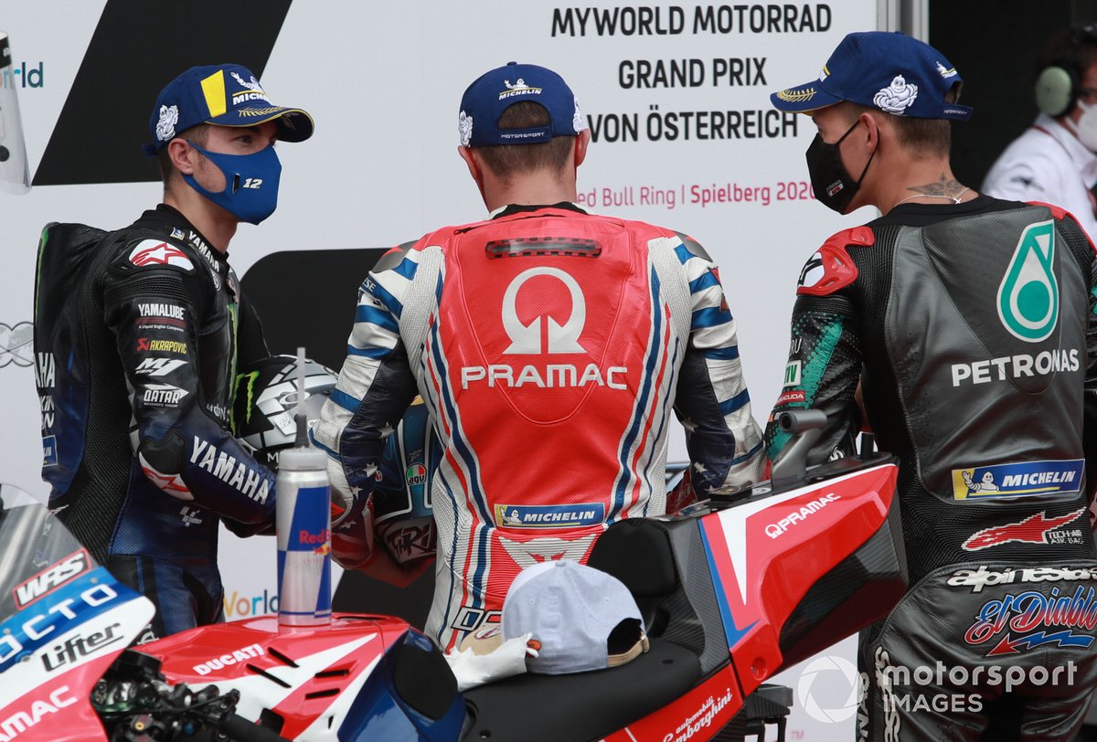 Maverick Viñales, Yamaha Factory Racing, Jack Miller, Pramac Racing, Fabio Quartararo, Petronas Yamaha SRT
