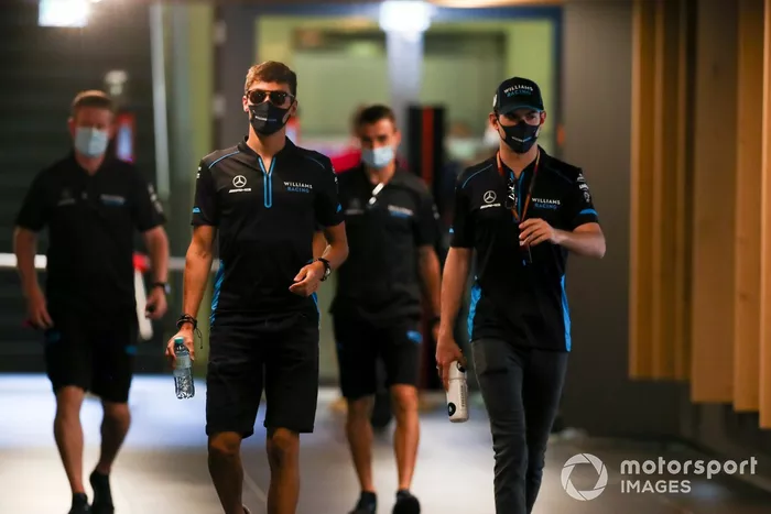 George Russell, Williams Racing y Nicholas Latifi, Williams Racing 