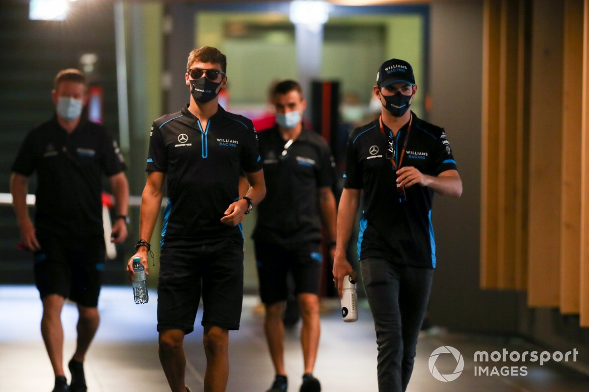 George Russell, Williams Racing y Nicholas Latifi, Williams Racing