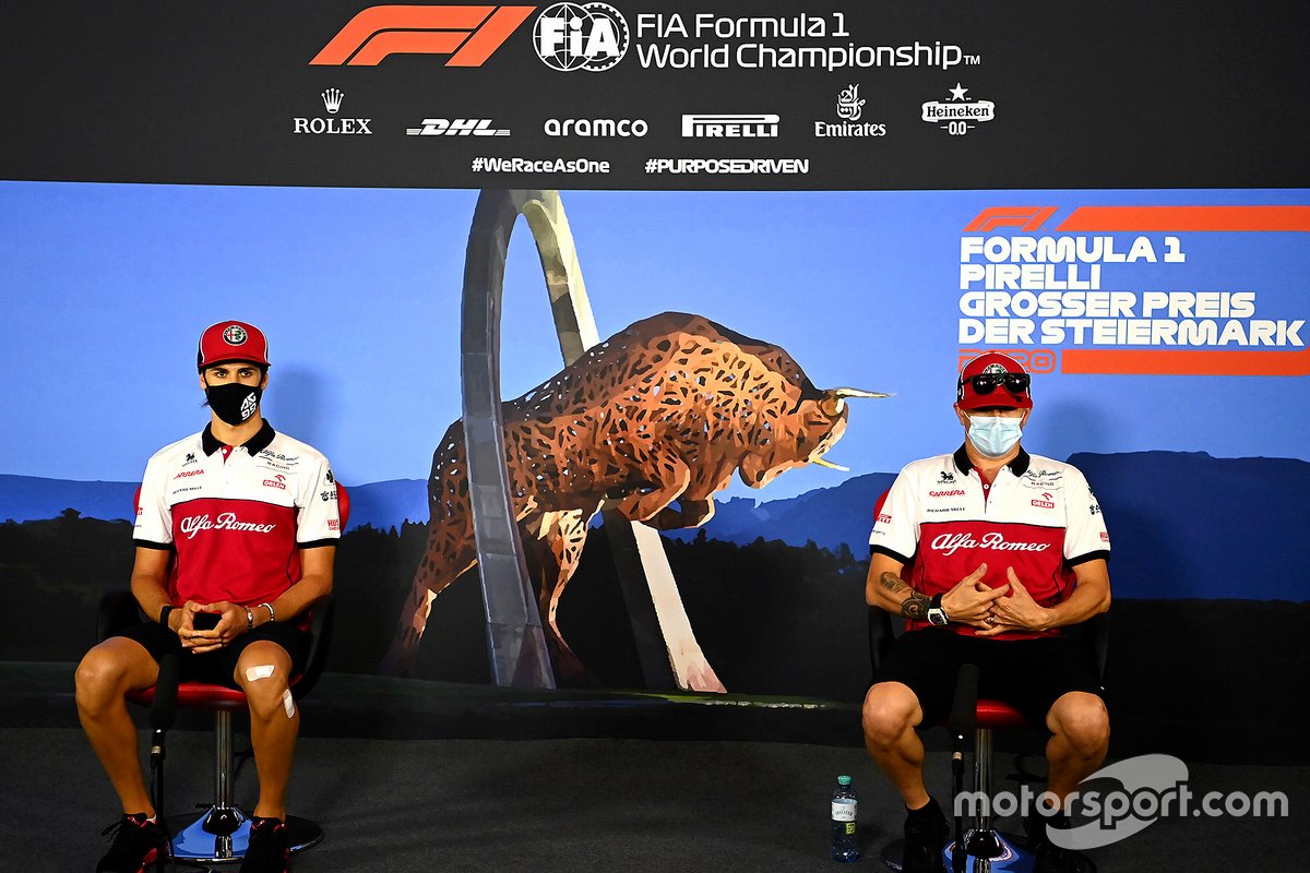 Antonio Giovinazzi, Alfa Romeo and Kimi Raikkonen, Alfa Romeo in the press conference