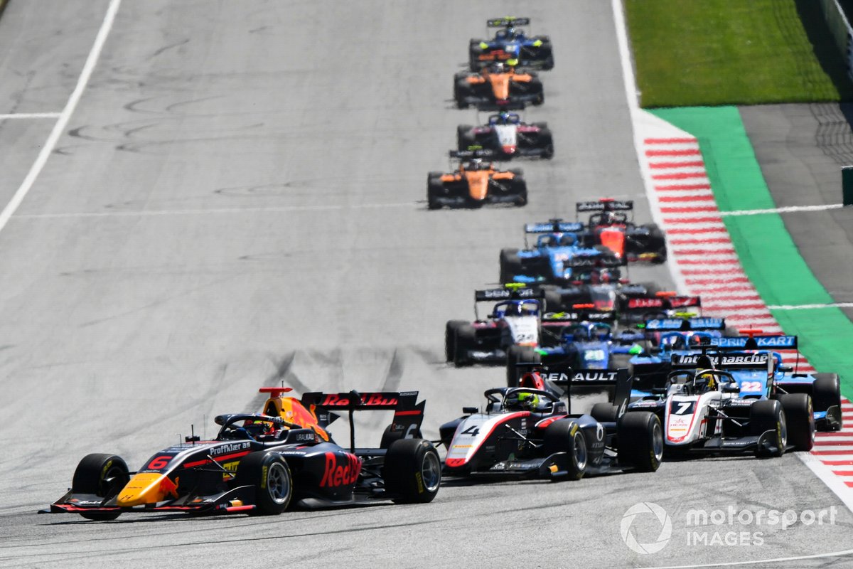 Dennis Hauger, Hitech Grand Prix. Max Fewtrell, Hitech Grand Prix e Theo Pourchaire, ART Grand Prix