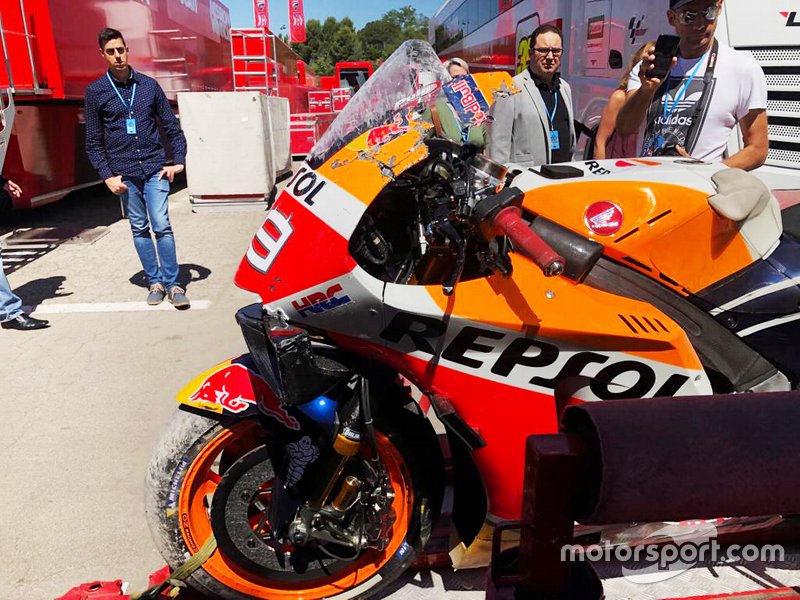 Jorge Lorenzo, Repsol Honda, crash monday test Barcelona