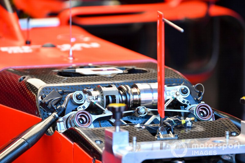 Suspension details on the Ferrari SF90