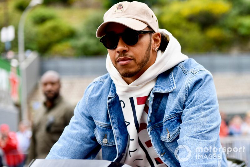 Lewis Hamilton, Mercedes AMG F1 on his motorbike