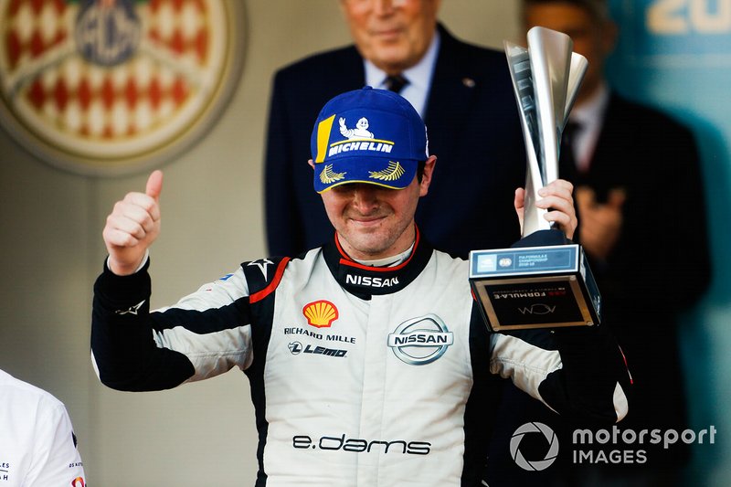 Oliver Rowland, Nissan e.Dams celebrates 2nd position on the podium