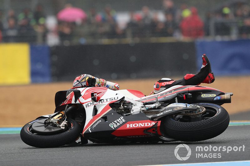 Takaaki Nakagami, Team LCR Honda caída