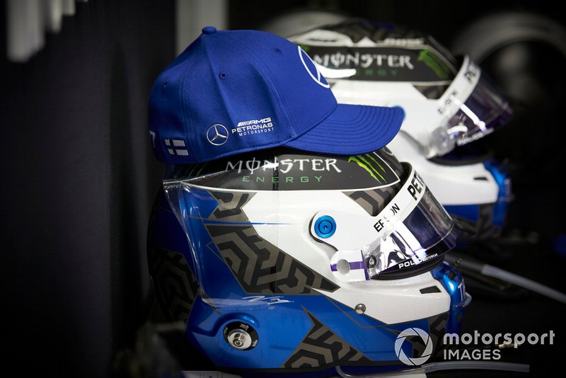 Los cascos de Valtteri Bottas, Mercedes AMG F1