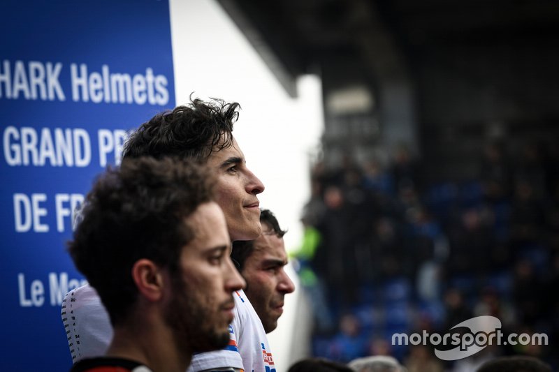 Podium: Marc Marquez, Repsol Honda Team, Andrea Dovizioso, Ducati Team, Danilo Petrucci, Ducati Team