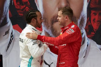 Sebastian Vettel, Ferrari, Lewis Hamilton, Mercedes AMG F1