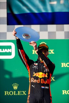 Max Verstappen, Red Bull Racing op het podium