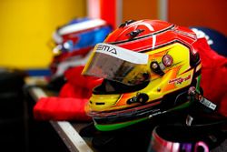 Le casque de Lance Stroll, Prema Powerteam, Dallara F312 - Mercedes-Benz