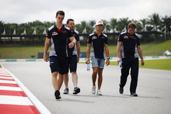 Pierre Gasly, Toro Rosso, walks the track