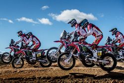 Michael Metge, Paulo Goncalves, Ricky Brabec, Kevin Benavides, Joan Barreda, Monster Energy Honda Team