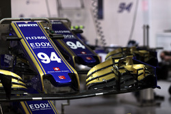 The nose and front wing detail of Pascal Wehrlein, Sauber C36