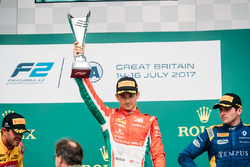 Podium: race winner Charles Leclerc, PREMA Powerteam