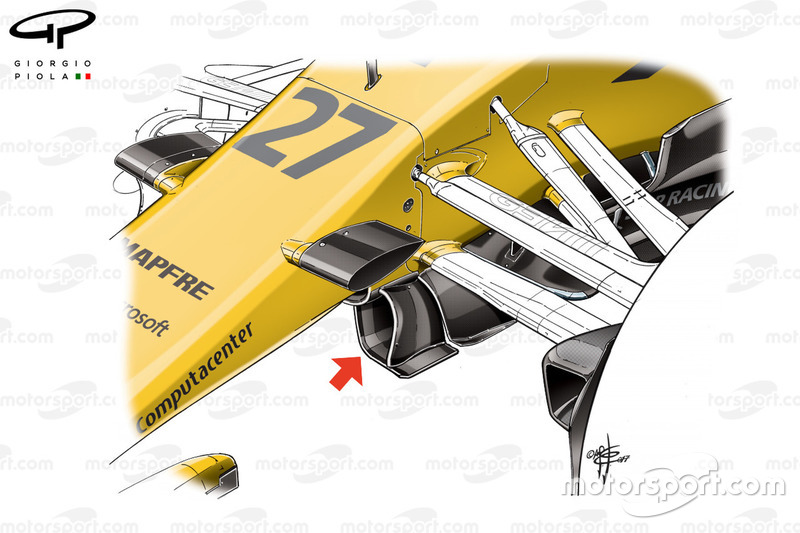 Aubes de déviation de la Renault R.S.17, GP d'Azerbaïdjan