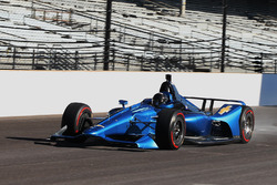 Juan Pablo Montoya testing the 2018 Chevrolet IndyCar