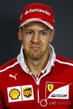 Sebastian Vettel, Ferrari in the Press Conference