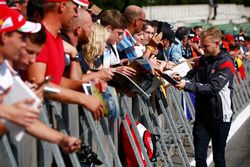 Kevin Magnussen, Haas F1 Team, signs autographs for fans