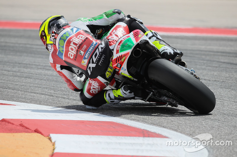 Aleix Espargaró também teve problemas e sequer conseguiu marcar tempo no Q1. Com isso, o piloto da Aprilia larga em último.