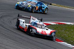 #1 Porsche Team Porsche 919 Hybrid: Neel Jani, Andre Lotterer, Nick Tandy, #77 Dempsey Proton Competition Porsche 911 RSR: Christian Ried, Matteo Cairoli, Marvin Dienst