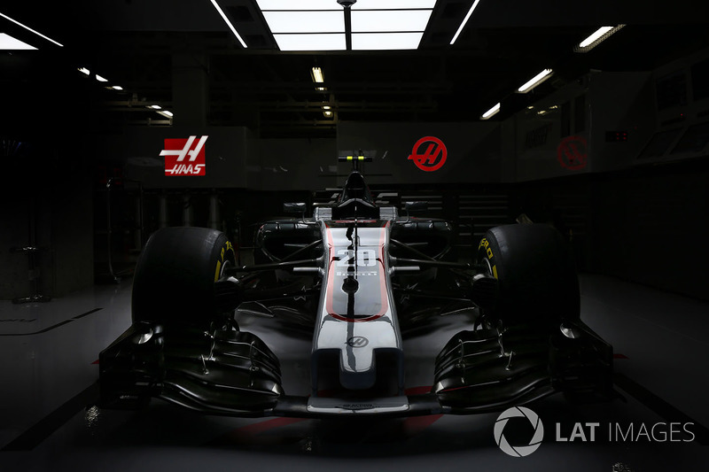 The Haas F1 Team VF-17 of Kevin Mgnussen