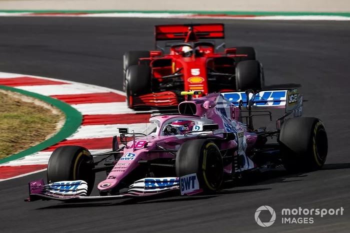 Lance Stroll, Racing Point RP20, Sebastian Vettel, Ferrari SF1000