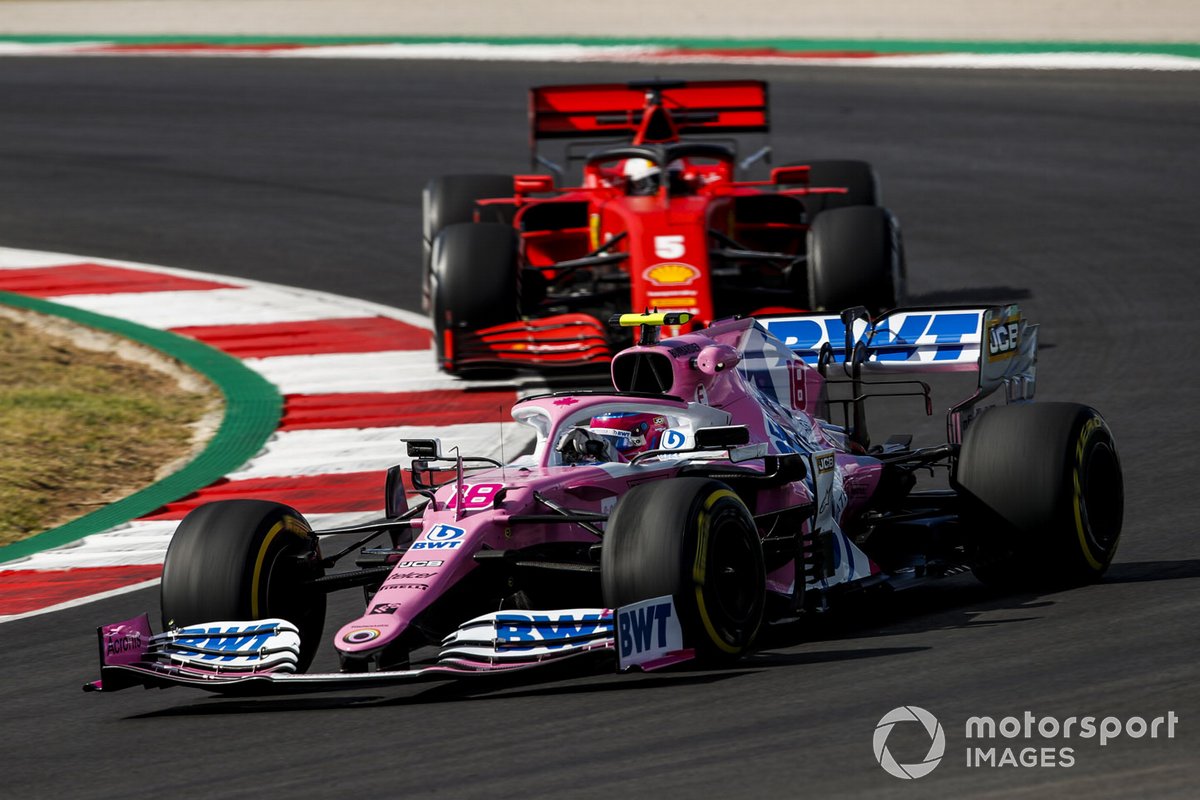 Lance Stroll, Racing Point RP20, Sebastian Vettel, Ferrari SF1000