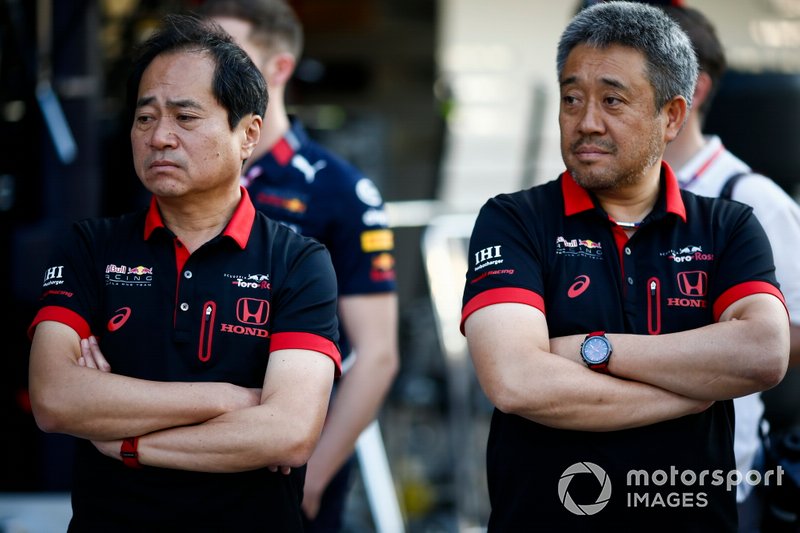 Toyoharu Tanabe, directeur technique F1, Honda, et Masashi Yamamoto, directeur général, Honda Motorsport