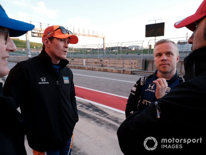 Felix Rosenqvist, Chip Ganassi Racing Honda, Dario Franchitti, Julian Robertson, Scott Dixon, Chip Ganassi Racing Honda