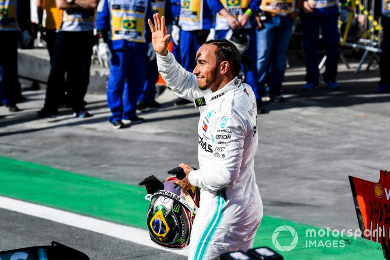 Lewis Hamilton, Mercedes AMG F1 celebra en Parc Ferme