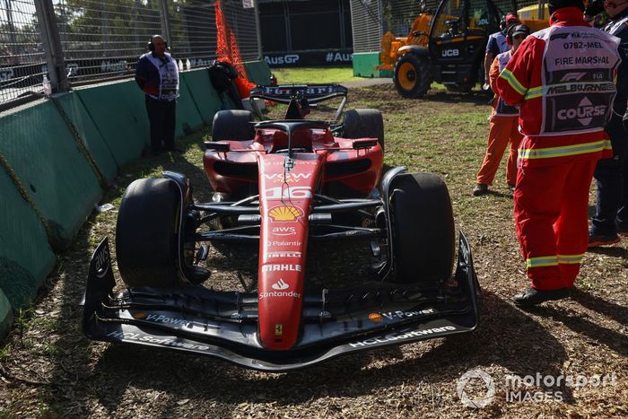 El coche retirado de Charles Leclerc, Ferrari SF-23