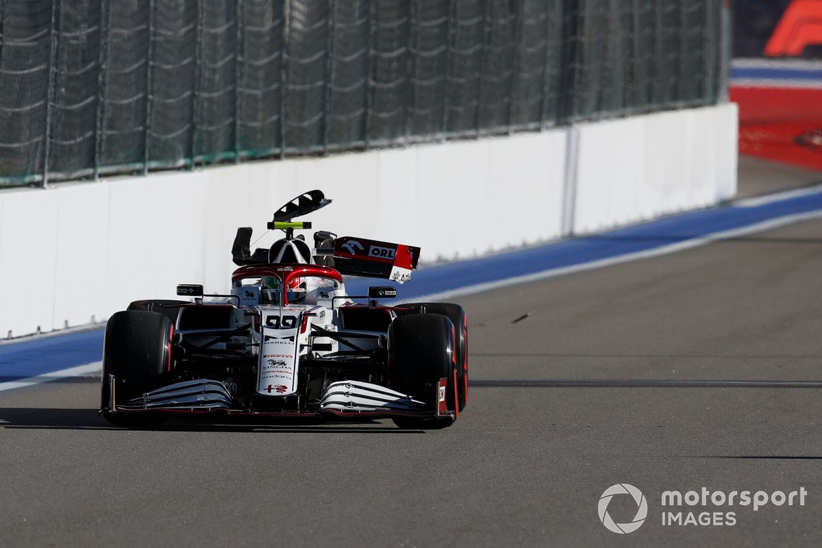 L'incidente di Antonio Giovinazzi, Alfa Romeo Racing C41 durante le prove libere