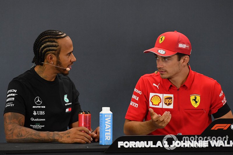 Hamilton e Leclerc na Bélgica