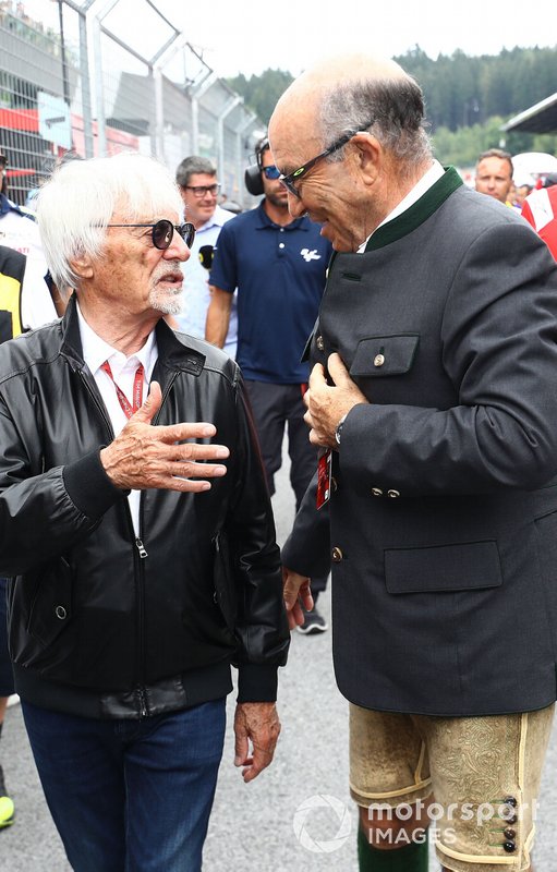 Bernie Ecclestone con Carmelo Carmelo Ezpeleta, CEO de Dorna Sports
