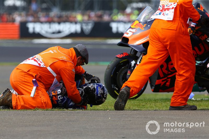 Miguel Oliveira, Red Bull KTM Tech 3 crashes