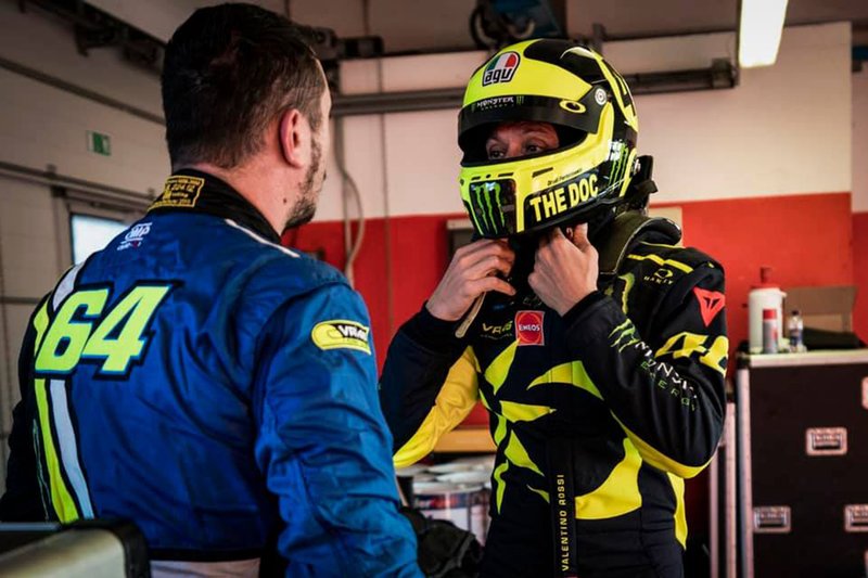 Valentino Rossi is testing the Kessel Racing Ferrari 488 GT3