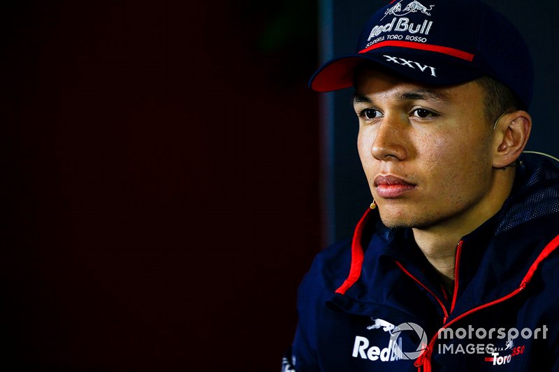 Alexander Albon, Toro Rosso, nella conferenza stampa