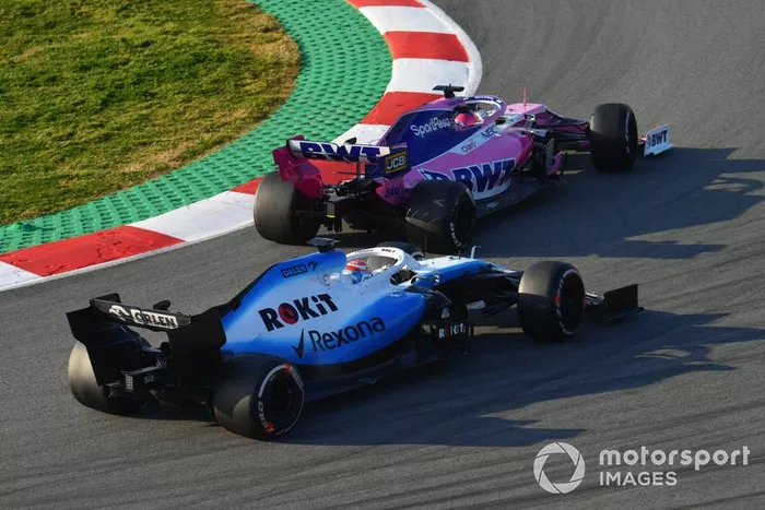 George Russell, Williams FW42 y Lance Stroll, SportPesa Racing Point F1 Team RP19