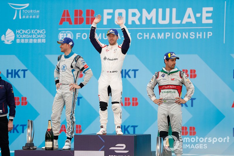 Sam Bird, Envision Virgin Racing celebra, Edoardo Mortara, Venturi Formula E, Lucas Di Grassi, Audi Sport ABT Schaeffler.