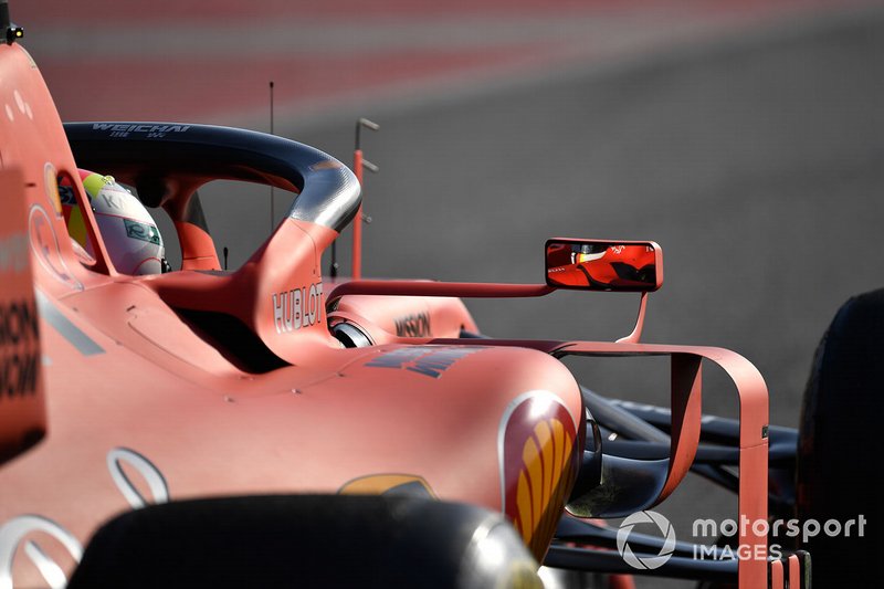 Sebastian Vettel, Ferrari SF90 mirror reflection