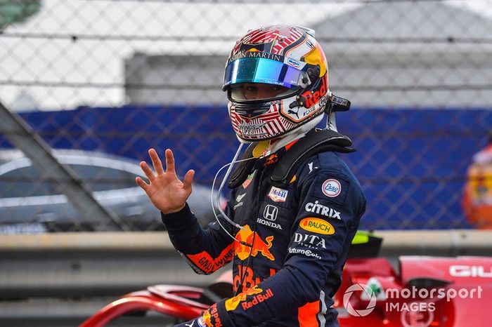 Pierre Gasly, Red Bull Racing, en Parc Ferme