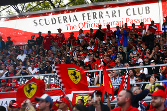 Ferrari red in the Scuderia Ferrari Club section