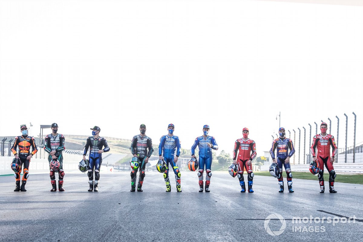 Los pilotos de MotoGP 2020